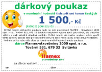 Flamex 2000 - dárkové poukazy