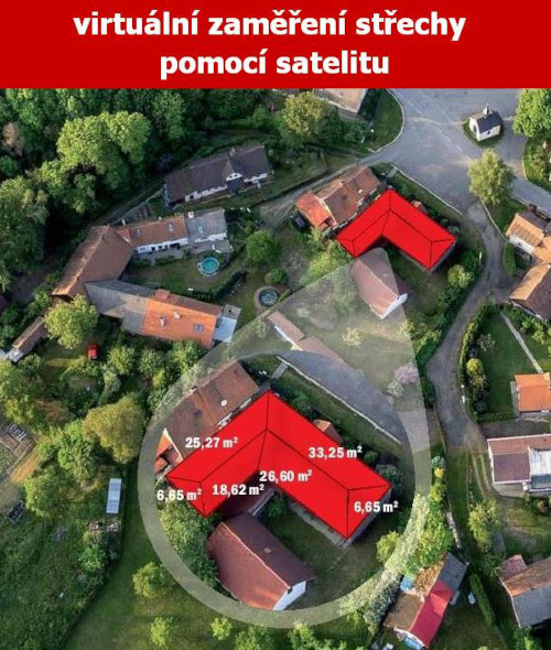 satelitní zaměření Vaší střechy